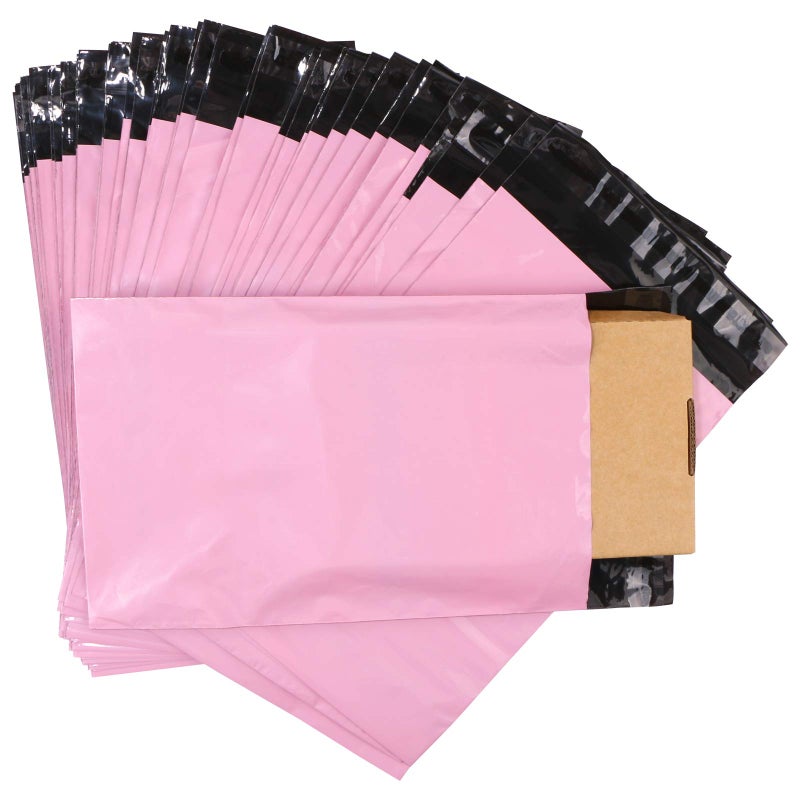 Teqooza 10 x 13.6 inch Pink Poly Mailer Envelopes Shipping Bags with Self Adhesive Strip, Waterproof and Tear-Proof Postal Bags, Pack of 30 - Image 4