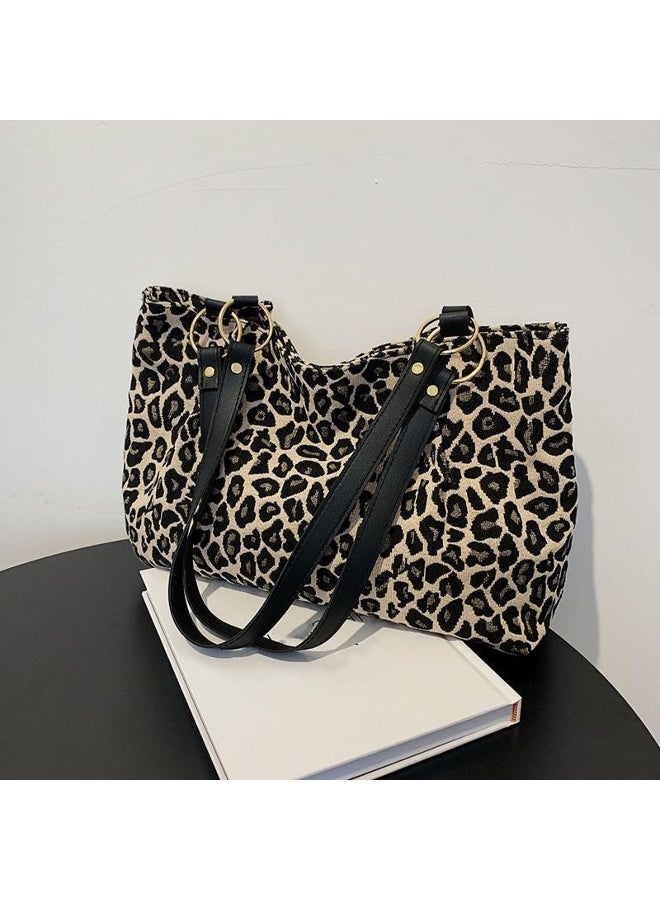 Yogodlns Yogodlns New Fashion Tote Bags Shopping and Travel Canvas Bags Women Popular Handbags Large Capacity Leopard Shoulder Bags