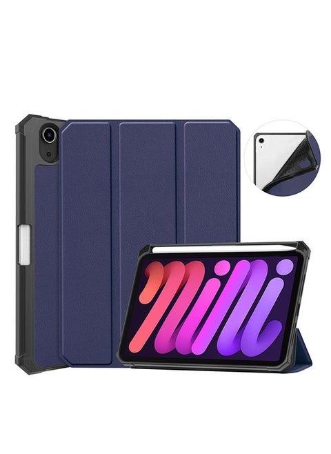 Protective Cover with Pencil Holder for iPad Mini 6 Case 2021 Blue
