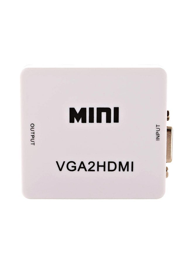 NIBEMINENT VGA To HDMI HD Video Converter white - Image 1