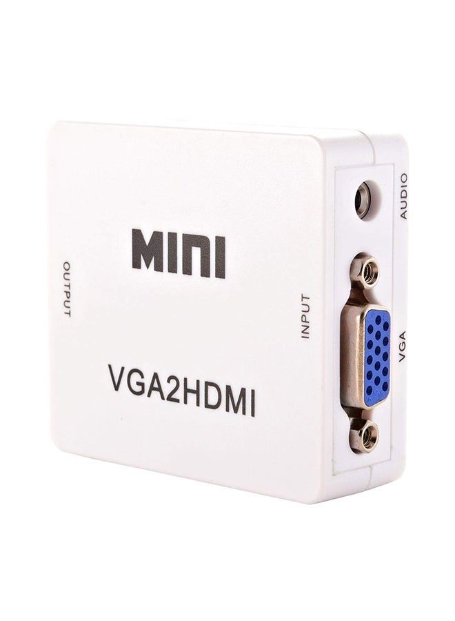 NIBEMINENT VGA To HDMI HD Video Converter white - Image 2