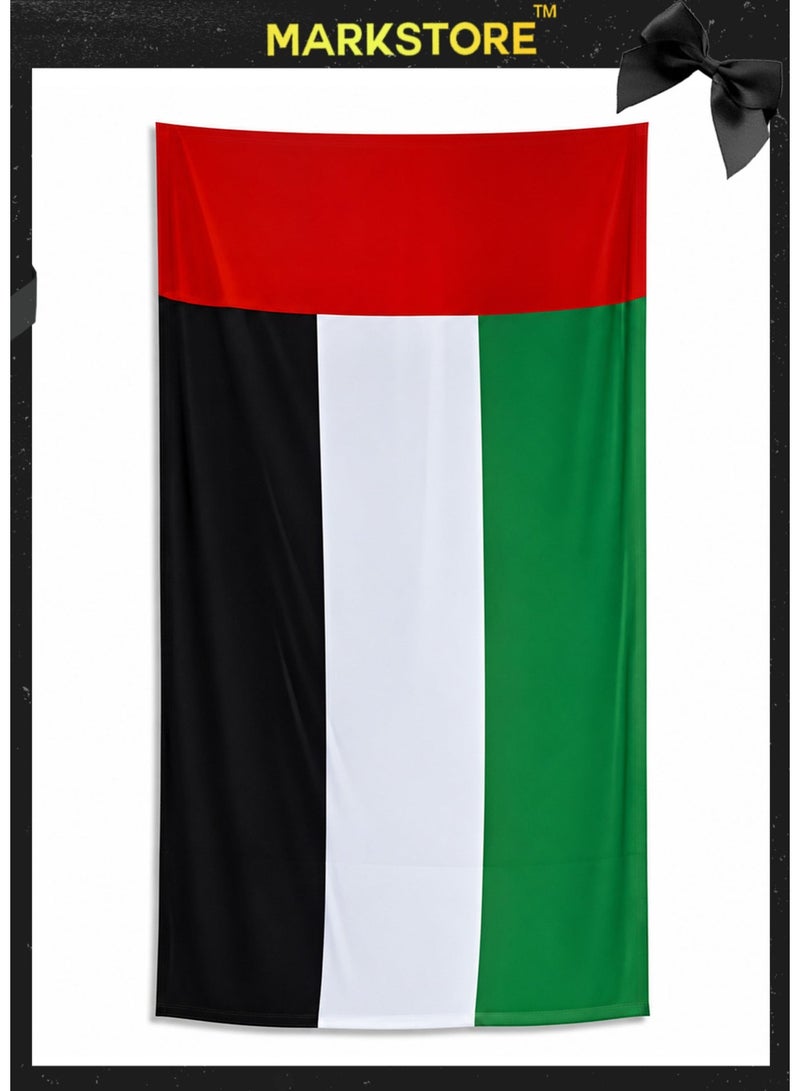 MARK STORE UAE Flag  for National Day 5 Meter Length, 1.5 Meter Width Premium Quality UAE Flag for National Day - Image 1