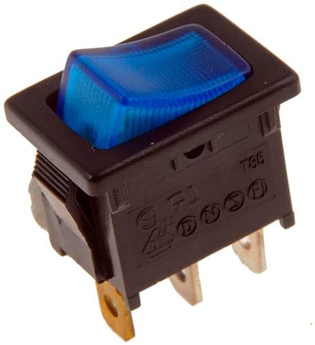 Dorman 85916 Rocker Switch Blue GlowRectangular Style Mini Universal Fit - Image 1