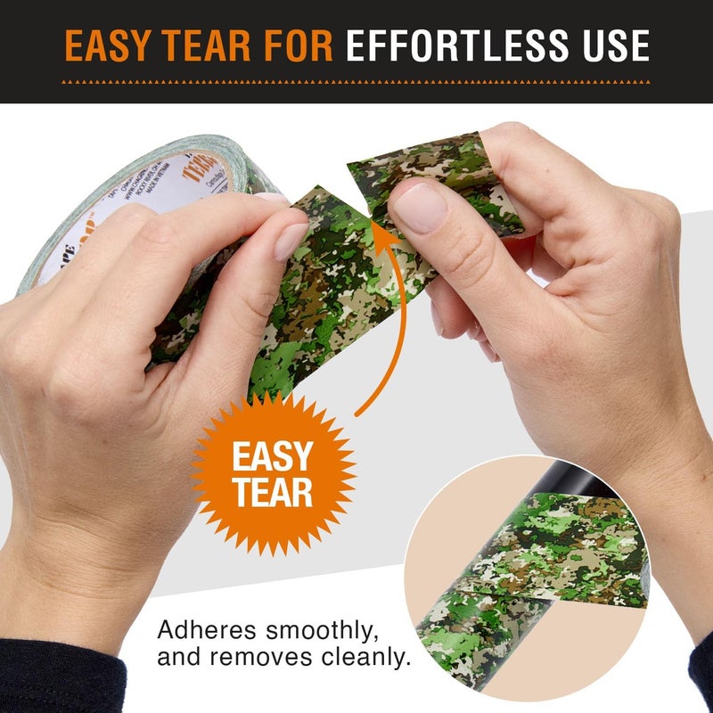 Tape Terror Heavy-Duty Camo Packing Tape (1 Roll) - Strong Camouflage Tape for Concealing, Decorating, Crafts, Temporary Fixes, and More - School & Office Supplies (48mm x 50m per Roll) - Image 4