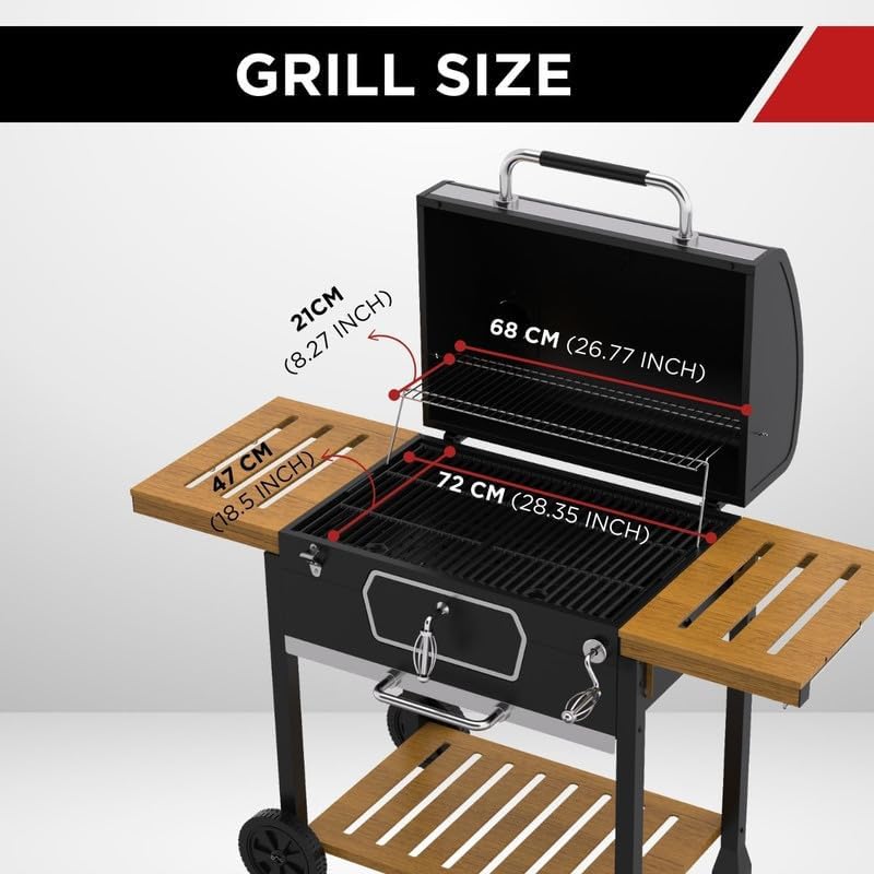Royal Gourmet 30 Inch Charcoal BBQ Grill - Image 4