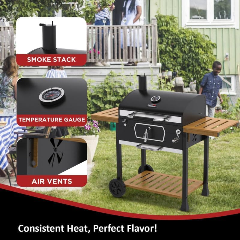 Royal Gourmet 30 Inch Charcoal BBQ Grill - Image 5