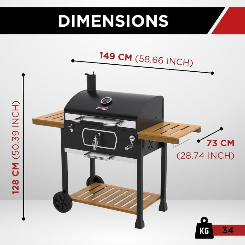 Royal Gourmet 30 Inch Charcoal BBQ Grill - Image 3