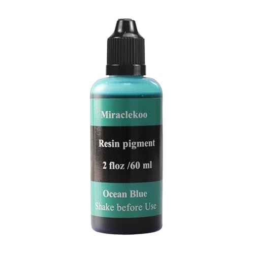Miraclekoo Ocean Blue Epoxy Resin Color Dye Colorant Liquid Epoxy Resin Pigment,60ml,Translucent - Image 1