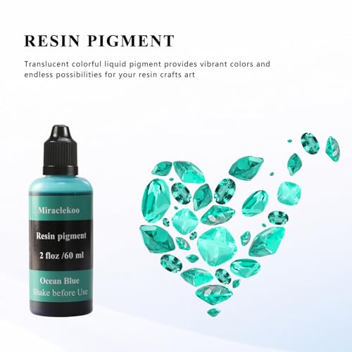 Miraclekoo Ocean Blue Epoxy Resin Color Dye Colorant Liquid Epoxy Resin Pigment,60ml,Translucent - Image 5