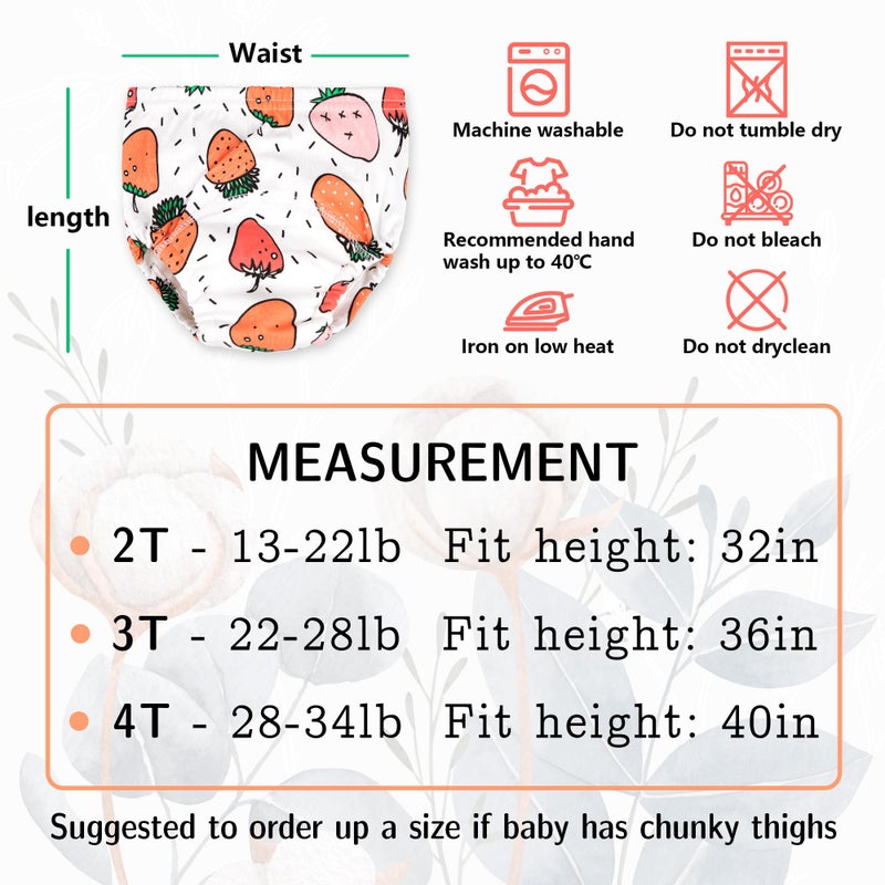 Max Shape Baby Girls Training Underwear - Toddler Girls Training Pants 4 Pack 2T - Image 2