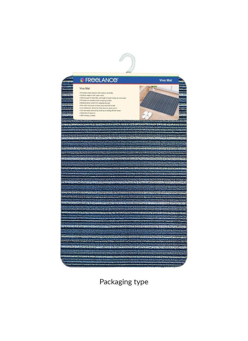 Freelance - Freelance Viva PVC Main Entrance Doormat, Home Bathroom Floor Door Mats,60 x 40 cm (with Non-Slip Rubber Backing) - Image 1