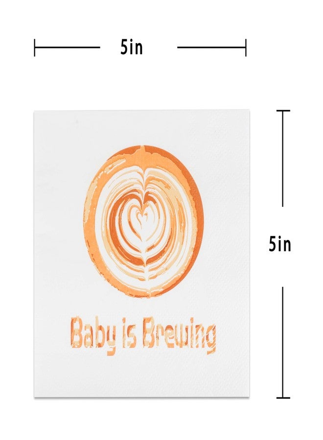 Pandecor 50 Pcs 3-Ply Baby is Brewing Baby Shower Coffee Bar Baby Brunch Luncheon Napkins - Image 3