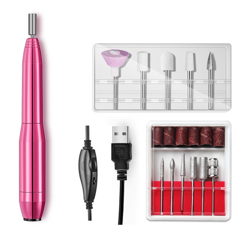 Aluminum Alloy Nail Polishers Nail Remover USB Electric Sanding Pen Remove Nail Polish Grinder - Image 1