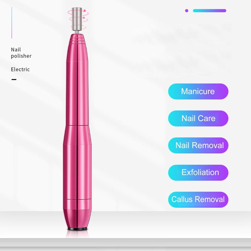 Aluminum Alloy Nail Polishers Nail Remover USB Electric Sanding Pen Remove Nail Polish Grinder - Image 2