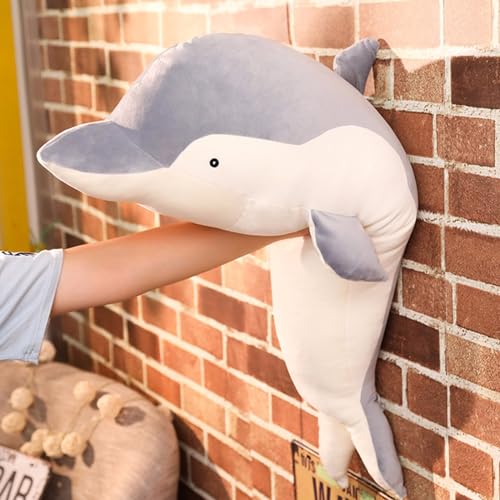 Levenkeness Dolphin Plush Hugging Pillow Soft Large Dolphins Stuffed Animal Toy Doll Gifts for Kids Valentine Christmas Bedding 236 - Image 5