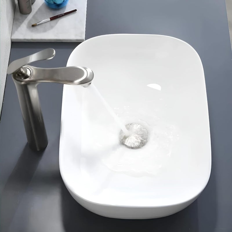 SYON Syon CYBER Premium Ceramic Table Top Wash Basin for Bathroom Living Room 18 inch x 13 inch  - Image 5