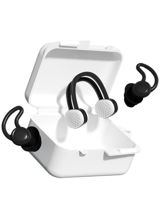 Healife Triple Waterproof Spiral Earplugs Set | Swimming Earplugs for Anti-Choking, Waterproof Noise Reduction | Soft Silicone, Ergonomic Fit, Nose Clip | For Adults & Teens - Image 1