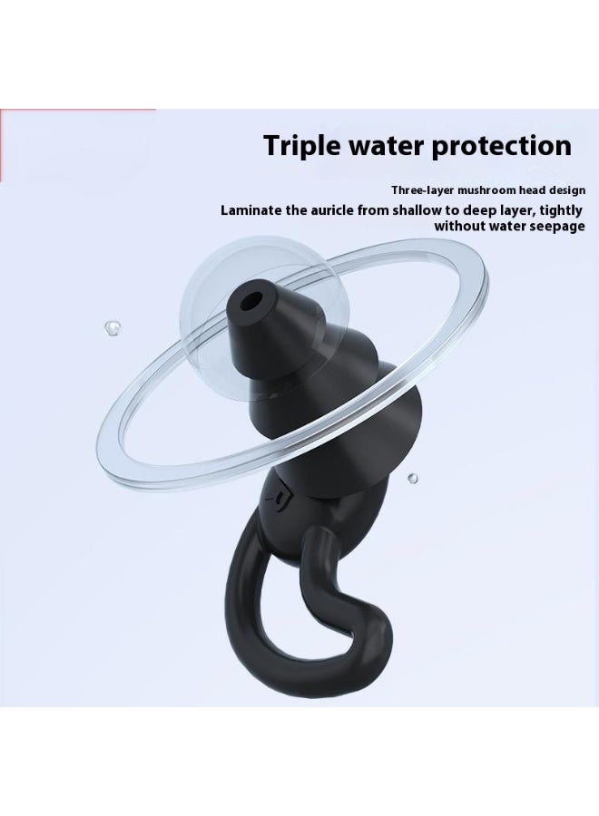 Healife Triple Waterproof Spiral Earplugs Set | Swimming Earplugs for Anti-Choking, Waterproof Noise Reduction | Soft Silicone, Ergonomic Fit, Nose Clip | For Adults & Teens - Image 3