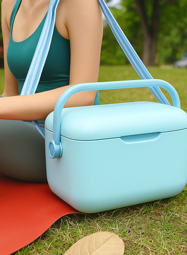 Y&D Cooler Box Small Beach and Camping Cooler With Adjustable Handle Insulated Box Portable Mini Cooler Outdoor Picnic Portable Handheld Shoulder Strap Food Insulation Cooler Box 5L Suitable for Camping BBQ Fishing Beach Picnic - Image 2