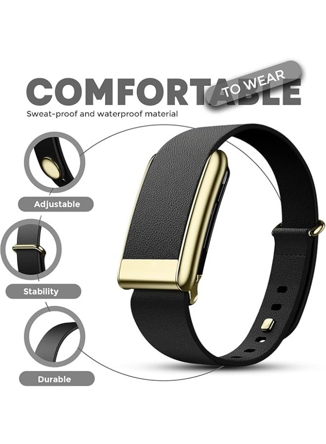 Dado Luxe Tapered Leather Replacement Band Compatible with WHOOP 5.0, One, Peak, and Life Fitness Tracker – Durable & Comfortable | Not for Whoop Gen 4 - Image 2
