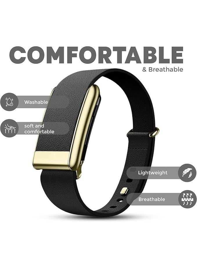 Dado Luxe Tapered Leather Replacement Band Compatible with WHOOP 5.0, One, Peak, and Life Fitness Tracker – Durable & Comfortable | Not for Whoop Gen 4 - Image 4