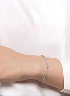 AWNL Adiant Circles Silver Bracelet for Women, CZ Diamonds  Elegant Gift for Women  - Image 2
