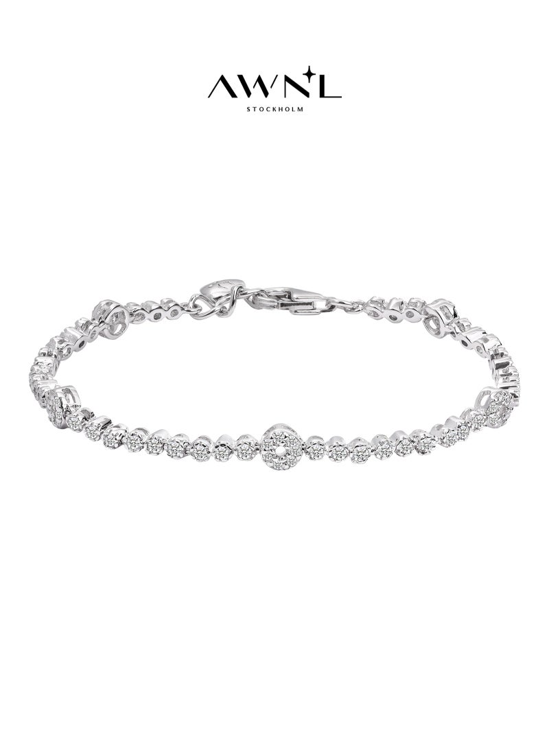 AWNL Starlight Serenade Women's Bracelet with CZ Diamond and Sterling Silver, Middle East Exclusive Collection  - Image 1