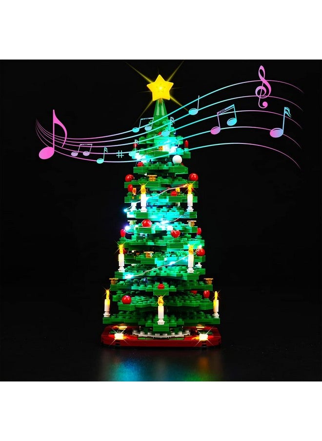 Vonado VONADO Led Light Kit Compatible with Lego Christmas Tree 40573(No Model),Decoration Lighting Kit Compatible with Lego Christmas Tree Building Toy Block (Music Version)  - Image 1