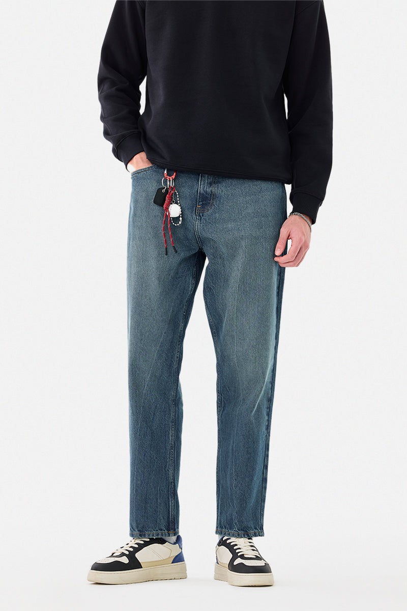 SNITCH Washed Baggy Jeans - Image 1