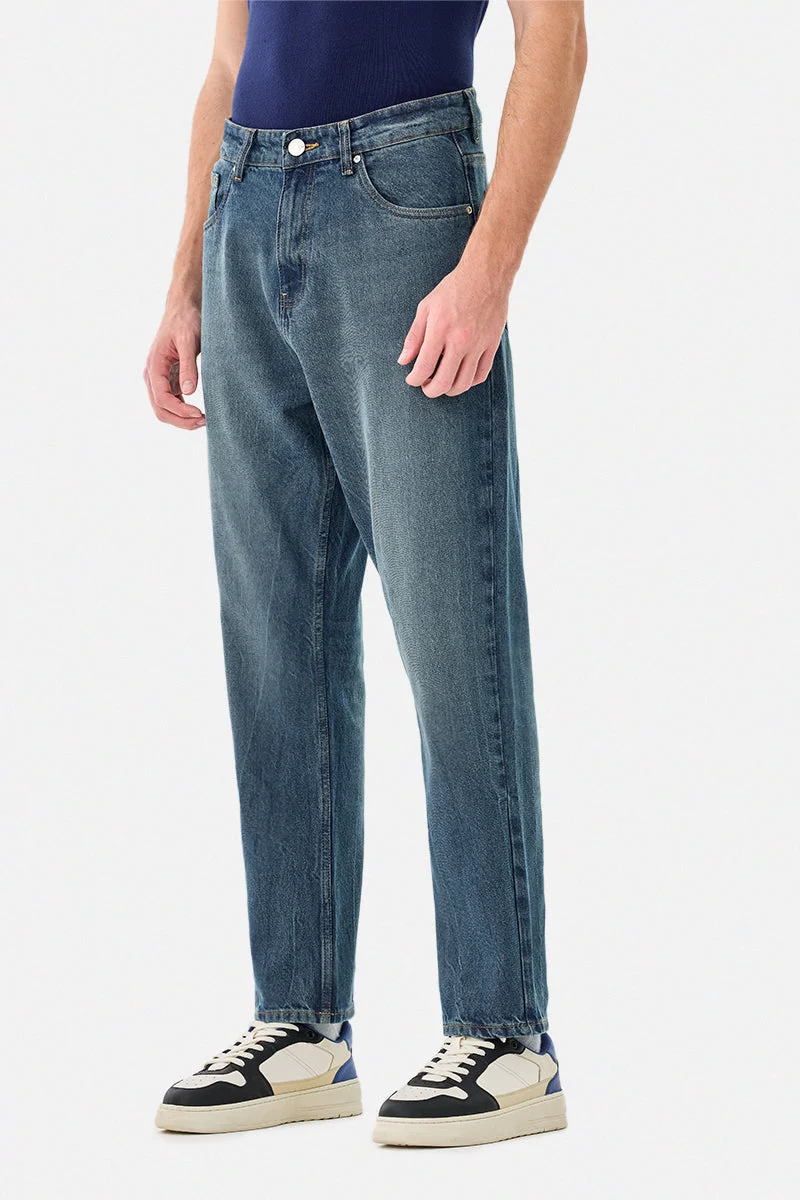 SNITCH Washed Baggy Jeans