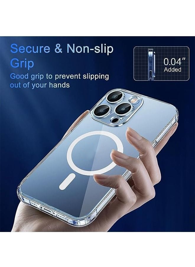 iPhone 15 Pro Max Case with MagSafe, Shockproof Protection  Anti-Yellowing【Military Grade Shockproof Protection】15 Pro Max Cover Anti-Yellow Anti-Scratch Magnetic Case Clear - Image 4