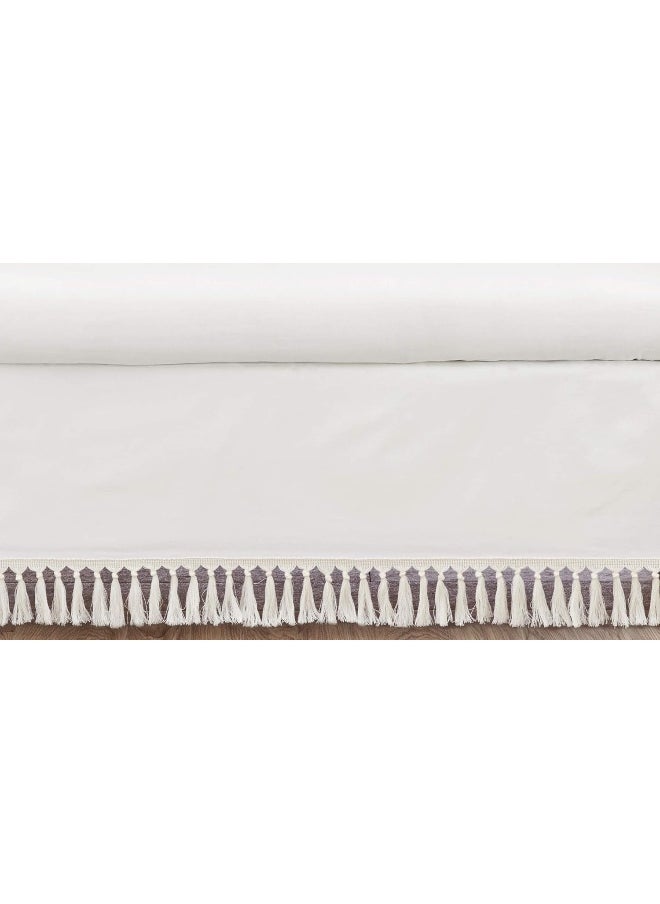 Sweet Jojo Designs Sweet Jojo Designs Ivory Gender Neutral Boho Bohemian Girl Boy Baby Nursery Crib Bed Skirt Dust Ruffle  - Image 1