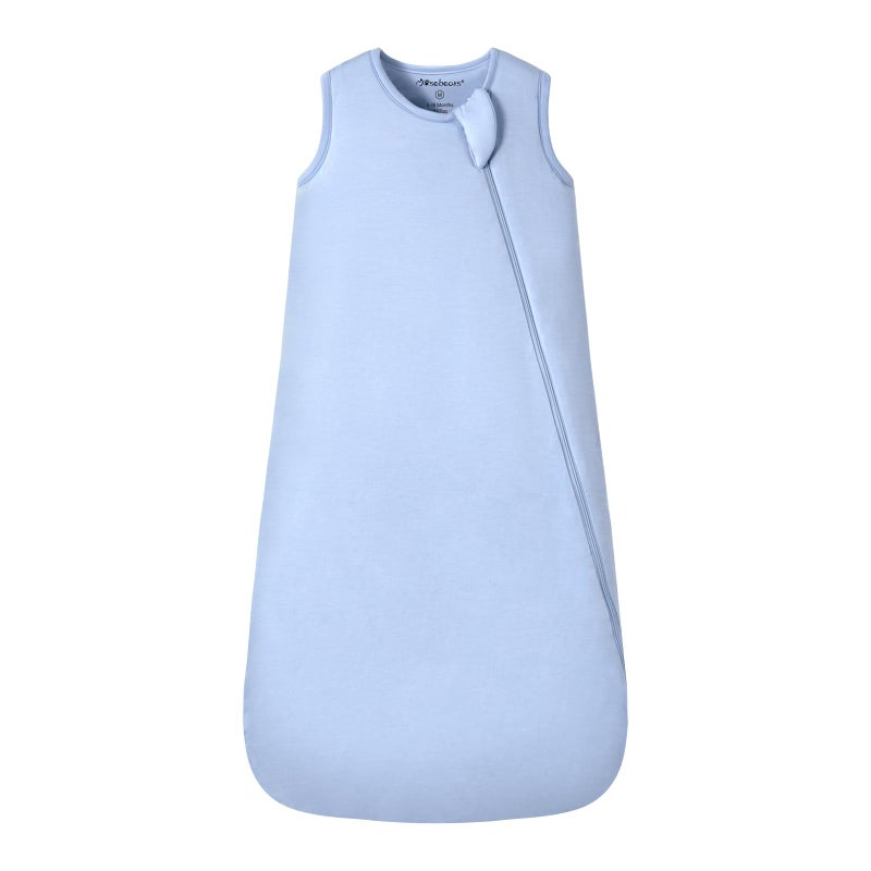 Mosebears Winter Sleeping Bag Baby 2.5 Tog, Bamboo Fibre Baby Sleeping Bag, Extremely Soft and Warm (Blue Fog, M (6-18 Months)) - Image 1