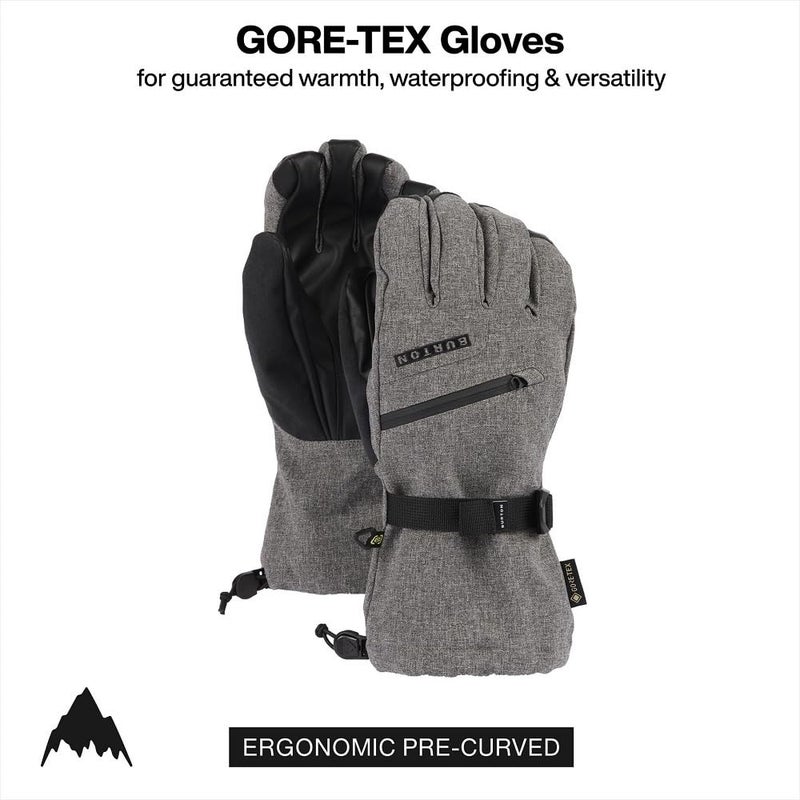Burton Menâ€™s Gore-TEX Insulated Gloves â€“ Waterproof Winter Snowboard Gloves, Gray Heather, X-Large - Image 2