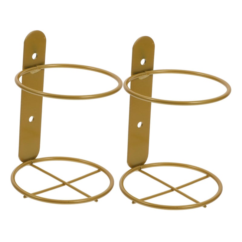 Wall Mounted Wine Rack Holder Set Of 2 Metal Bottle Stand For Home Kitchen Decor - Image 2