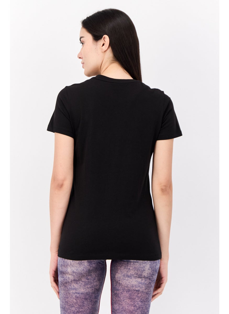 PUMA Women Sportswear Fit Short Sleeve Outdoor T-shirts, Black  - Image 3