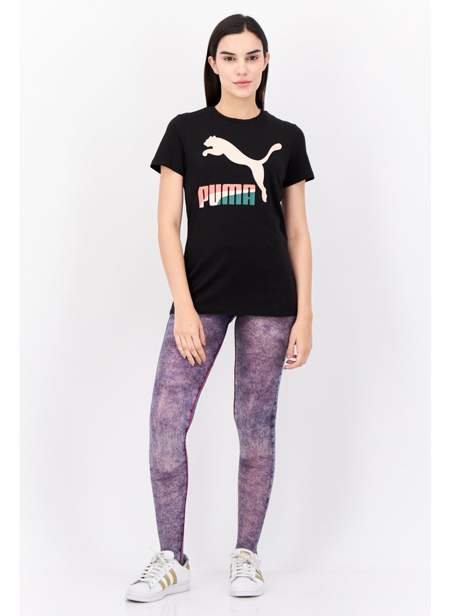PUMA Women Sportswear Fit Short Sleeve Outdoor T-shirts, Black  - Image 4