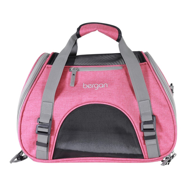 Coastal Pet Bergan Comfort Carrier Breathable Travel Carrier for Dogs Cats Heather Berry 16 x 8 x 11
