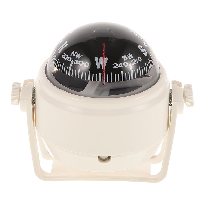 White Boat Compass Ball Mount for Car Truck Dashboard Outdoor Navigation Marine Use - Image 2