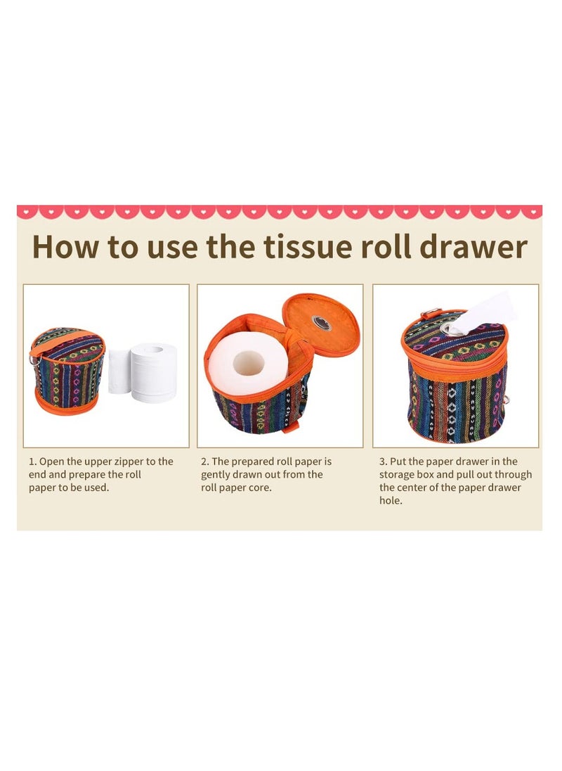 Generic 1 pcs Tissue Holder Toilet Paper Storage Holder Outdoor Hiking Roll Paper Hanging Cover Wipes Box Case Holder Storage Bag with Hook for Camping Tent Home Office Toilet Paper Holder Camping  - Image 3