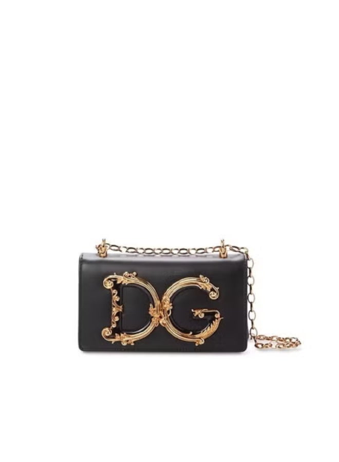 D&G DG GIRLS NAPPA LEATHER SHOULDER BAG - Image 1
