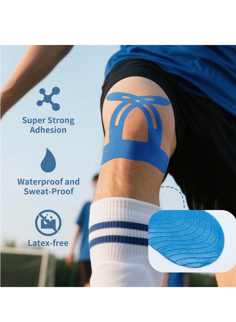10 Pcs Precut Kinesiology Tape for Knee Stability & Pain Relief, Waterproof Athletic Sports Tape - Breathable, Elastic, Hypoallergenic for Men & Women - Image 4