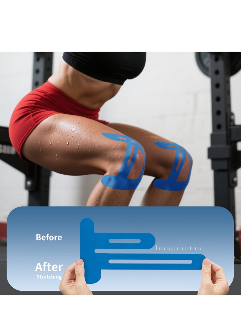 10 Pcs Precut Kinesiology Tape for Knee Stability & Pain Relief, Waterproof Athletic Sports Tape - Breathable, Elastic, Hypoallergenic for Men & Women - Image 5