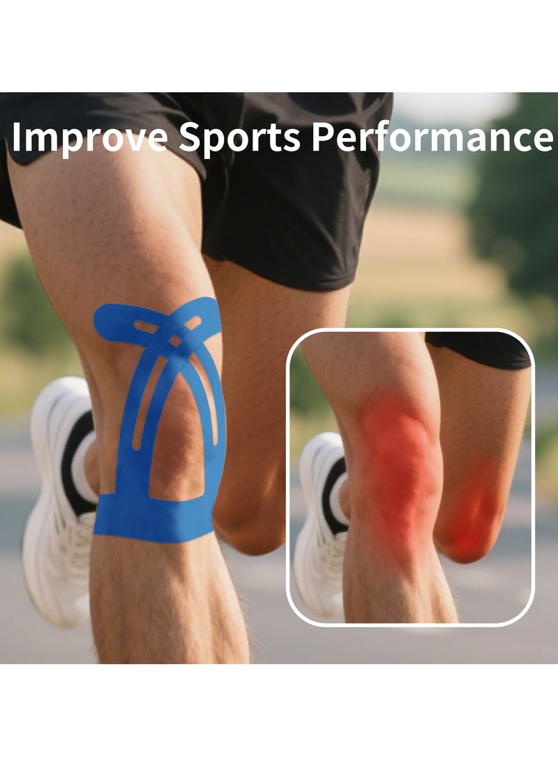 10 Pcs Precut Kinesiology Tape for Knee Stability & Pain Relief, Waterproof Athletic Sports Tape - Breathable, Elastic, Hypoallergenic for Men & Women - Image 2