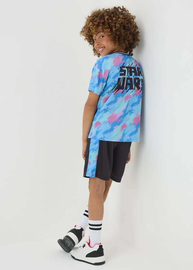 ماتلان Boys Multi Coloured Star Wars Top & Shorts Set