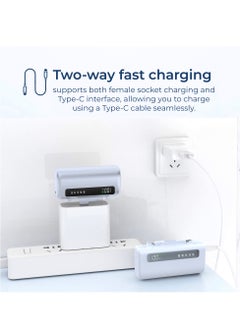Brave Ultra-Small Power Bank 5000mAh, 22.5W USB-C Fast Charging, Portable Charger with Built-in Type-C and Lightning Connectors, LED Display, Compatible with iPhone 16, 15, 14, 13, 12, Samsung Galaxy 25, 24, 23, 22, iPad, AirPods Pro, and Other Android Devices (Blue)  - Image 5