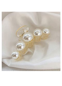 Korean Fashionable Fancy Stylish Large Pearl Hair Claw Clips Long Hair Jaw Clips Clutches Barrettes Hair Accessories For Women'S And Girls, White (Pack Of 2 Pcs) - pzsku/Z15D82A3145D0EBFA9D08Z/45/_/1735567209/54dfbc3d-a665-4838-be37-75537253d1f9