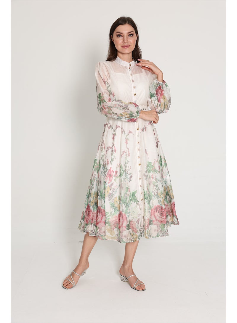 اكسا جلابية بشت قماش لامع - Image 2