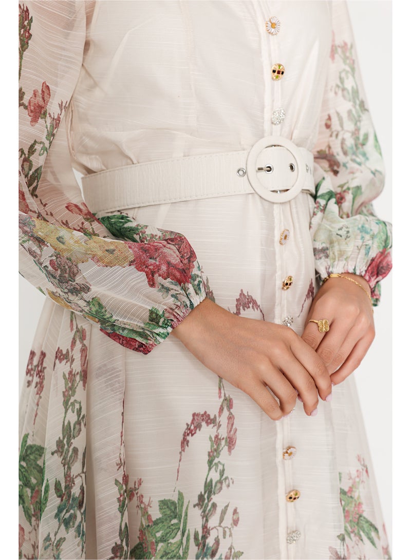 اكسا جلابية بشت قماش لامع - Image 4