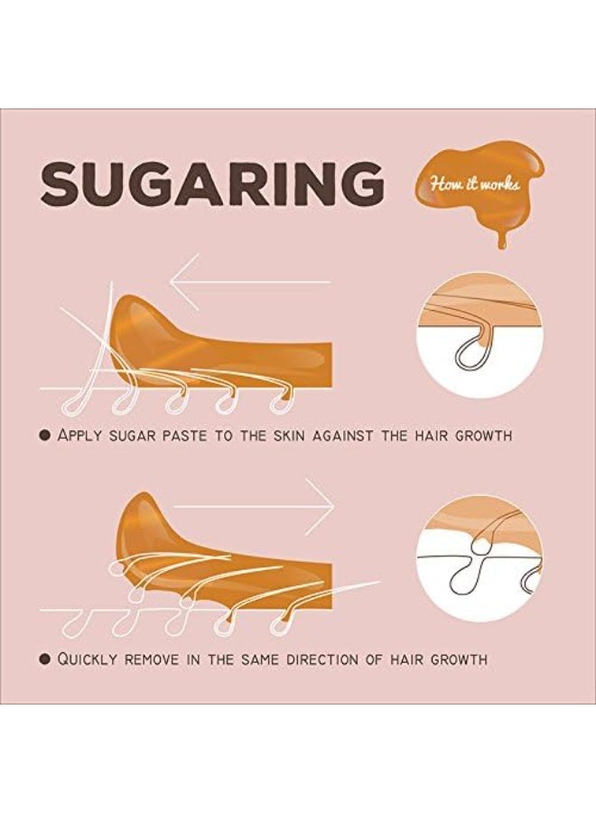 Sugaring Hair Removal Paste at Home Kit - (Strips, Applicator Sticks) Large350g (12oz.) - Image 2